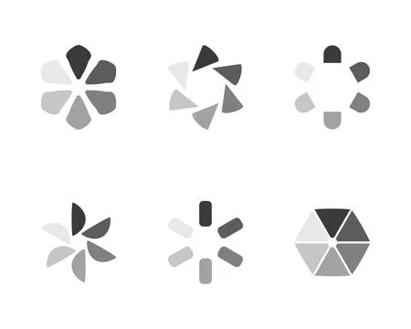 Collection Loading bar status icon. Vector illustration. Set of vector load.. Illustrazione stock
