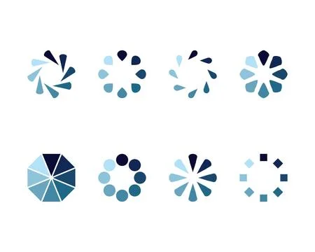Collection Loading bar status icon. Vector illustration. Set of vector loaded Stock Illustration
