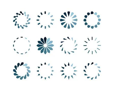 Collection Loading bar status icon. Vector illustration. Set of vector load.. Stock Illustration