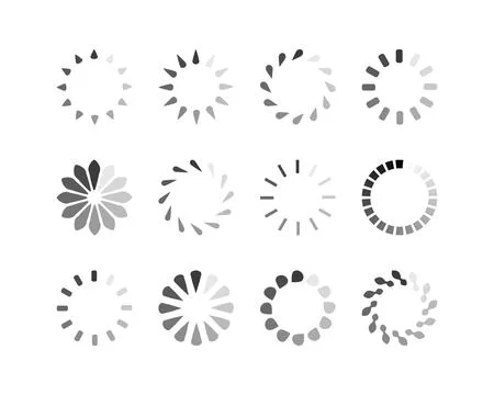 Collection Loading bar status icon. Vector illustration. Set of vector loaded Stock-Illustration