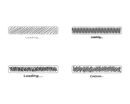 Collection Loading bar status icon. Vector illustration. Set of vector loaded Stock Illustration