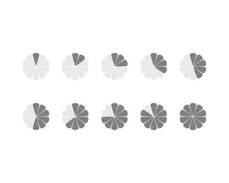 Collection Loading bar status icon. Vector illustration. Set of vector loaded Ilustración de archivo
