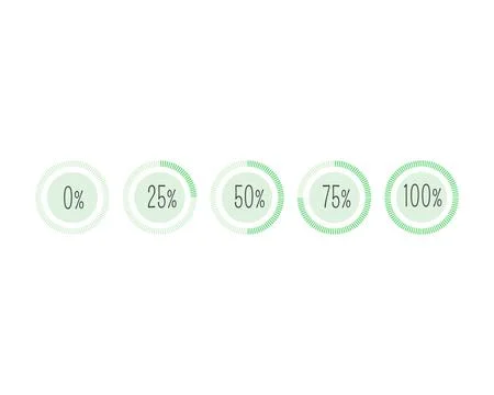 Collection Loading bar status icon. Vector illustration. Set of vector load.. Stock Illustration