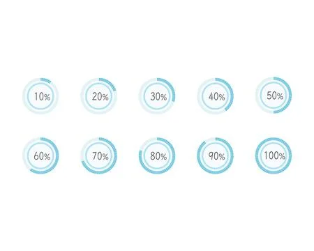 Collection Loading bar status icon. Vector illustration. Set of vector load.. Stockillustratie