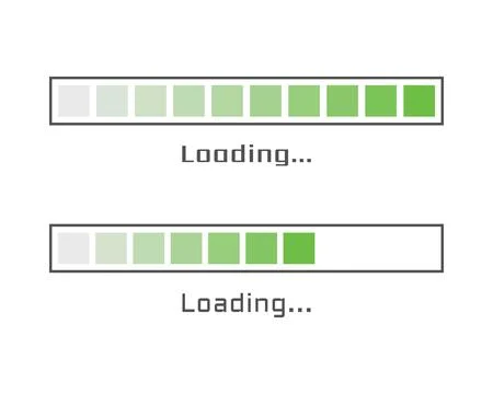 Collection Loading bar status icon. Vector illustration. Set of vector loaded Stock Illustration