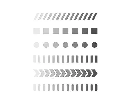 Collection Loading bar status icon. Vector illustration. Set of vector load.. Stock Illustration