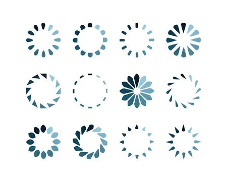 Collection Loading bar status icon. Vector illustration. Set of vector load.. 스톡 일러스트
