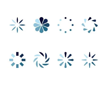 Collection Loading bar status icon. Vector illustration. Set of vector loaded Stock Illustration