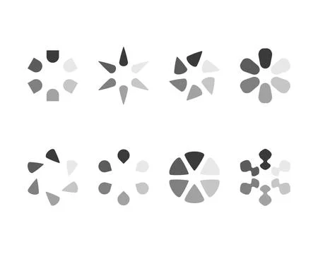 Collection Loading bar status icon. Vector illustration. Set of vector load.. Stock Illustration