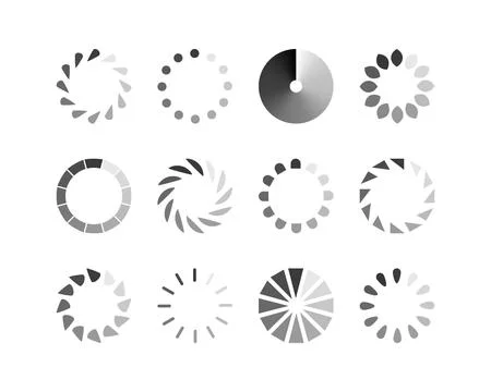 Collection Loading bar status icon. Vector illustration. Set of vector loaded Ilustración de archivo