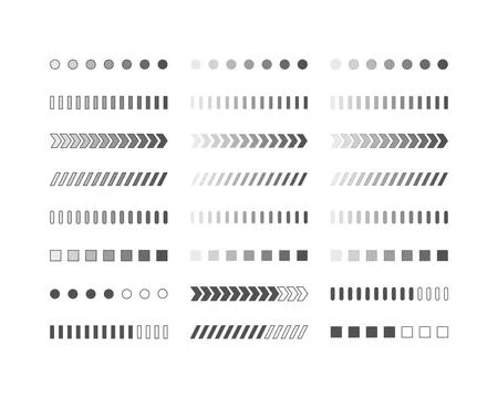 Collection Loading bar status icon. Vector illustration. Set of vector load.. Stock Illustration