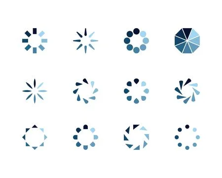 Collection Loading bar status icon. Vector illustration. Set of vector loaded Stock-Illustration