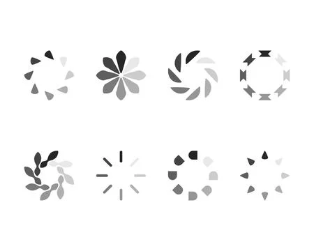 Collection Loading bar status icon. Vector illustration. Set of vector load.. Illustrazione stock