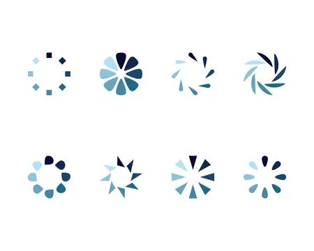 Collection Loading bar status icon. Vector illustration. Set of vector loaded Stock Illustration