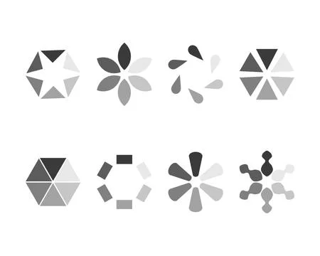 Collection Loading bar status icon. Vector illustration. Set of vector load.. Stock Illustration