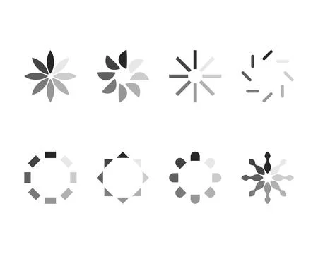 Collection Loading bar status icon. Vector illustration. Set of vector load.. Stock Illustration