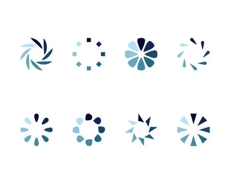Collection Loading bar status icon. Vector illustration. Set of vector loaded Stock Illustration