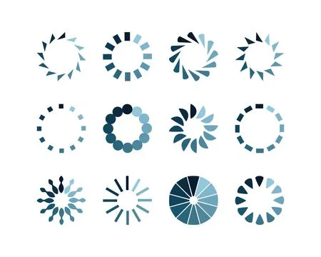 Collection Loading bar status icon. Vector illustration. Set of vector load.. Stockillustratie