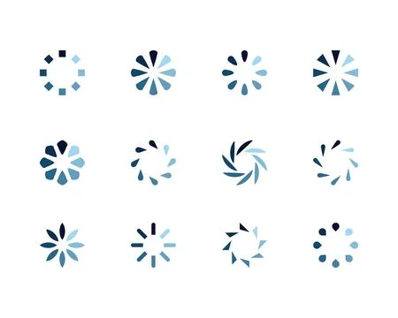 Collection Loading bar status icon. Vector illustration. Set of vector loaded Stock Illustration