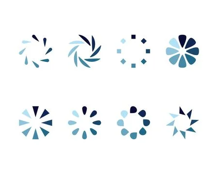 Collection Loading bar status icon. Vector illustration. Set of vector loaded Stock Illustration