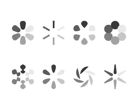 Collection Loading bar status icon. Vector illustration. Set of vector load.. Stock Illustration