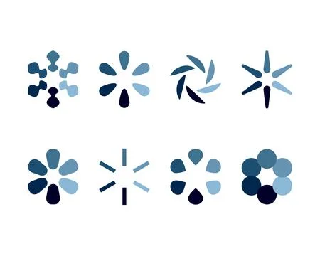 Collection Loading bar status icon. Vector illustration. Set of vector loaded Stock Illustration