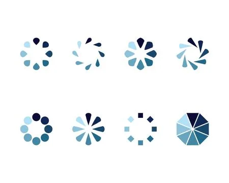 Collection Loading bar status icon. Vector illustration. Set of vector loaded Stock Illustration