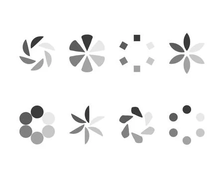 Collection Loading bar status icon. Vector illustration. Set of vector loaded Stock Illustration
