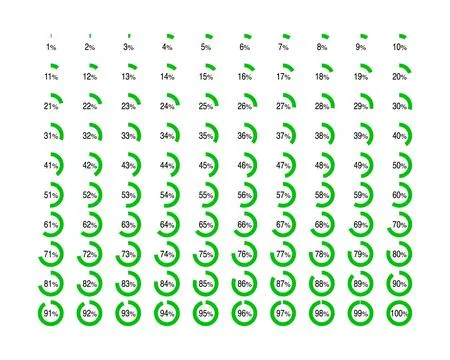 Collection Loading bar status icon. Vector illustration. Set of vector load.. Stock Illustration