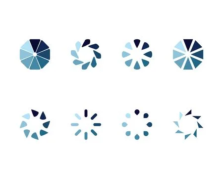 Collection Loading bar status icon. Vector illustration. Set of vector loaded Stock Illustration