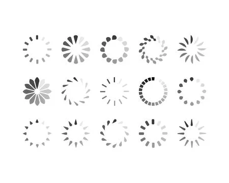 Collection Loading bar status icon. Vector illustration. Set of vector loaded Stock Illustration