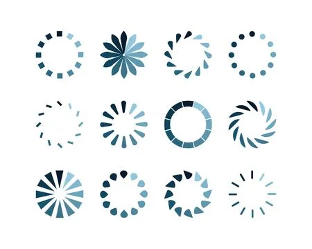 Collection Loading bar status icon. Vector illustration. Set of vector load.. 스톡 일러스트