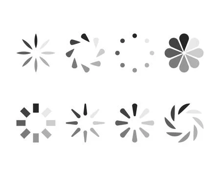 Collection Loading bar status icon. Vector illustration. Set of vector load.. Stock Illustration
