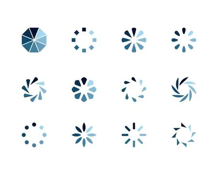 Collection Loading bar status icon. Vector illustration. Set of vector loaded Stock Illustration
