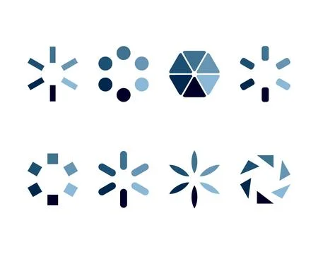 Collection Loading bar status icon. Vector illustration. Set of vector loaded Stock Illustration