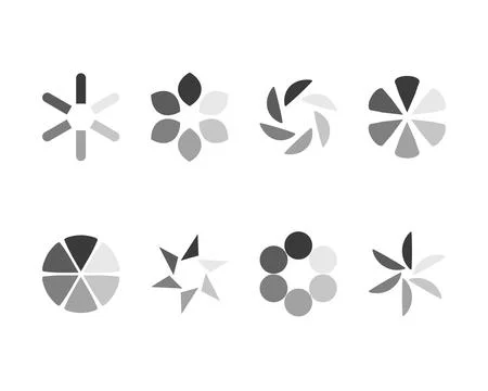 Collection Loading bar status icon. Vector illustration. Set of vector loaded Ilustración de archivo