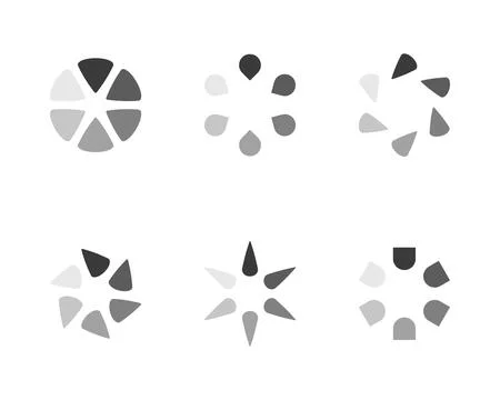 Collection Loading bar status icon. Vector illustration. Set of vector load.. Stock Illustration