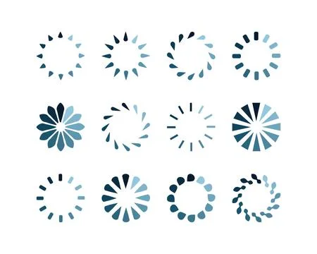 Collection Loading bar status icon. Vector illustration. Set of vector load.. Stock Illustration