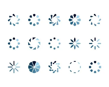 Collection Loading bar status icon. Vector illustration. Set of vector loaded Ilustración de archivo