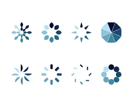 Collection Loading bar status icon. Vector illustration. Set of vector loaded Illustrazione stock