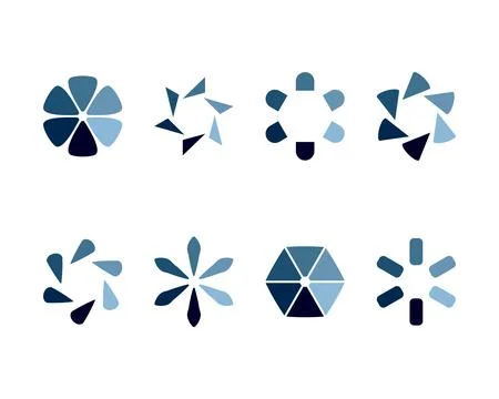 Collection Loading bar status icon. Vector illustration. Set of vector loaded Stock Illustration