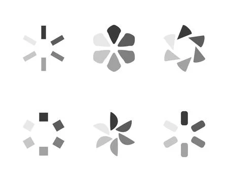 Collection Loading bar status icon. Vector illustration. Set of vector load.. Stock Illustration