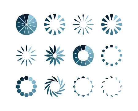 Collection Loading bar status icon. Vector illustration. Set of vector load.. Stockillustratie