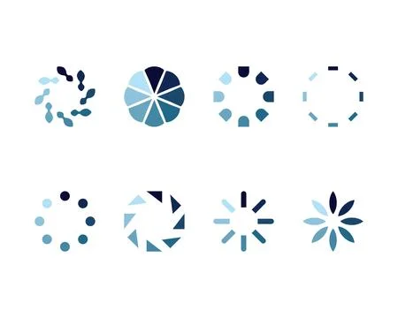 Collection Loading bar status icon. Vector illustration. Set of vector loaded Stock-Illustration