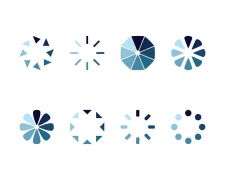 Collection Loading bar status icon. Vector illustration. Set of vector loaded Stockillustratie