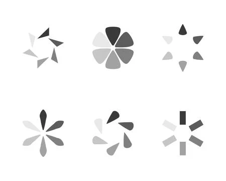 Collection Loading bar status icon. Vector illustration. Set of vector load.. Stock Illustration