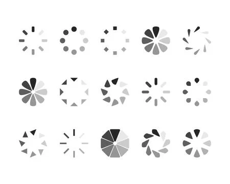 Collection Loading bar status icon. Vector illustration. Set of vector load.. イラスト素材