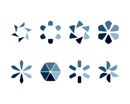 Collection Loading bar status icon. Vector illustration. Set of vector loaded Stock Illustration