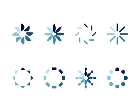 Collection Loading bar status icon. Vector illustration. Set of vector loaded Illustrazione stock