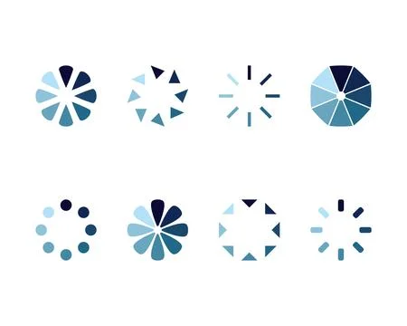 Collection Loading bar status icon. Vector illustration. Set of vector loaded Stock Illustration